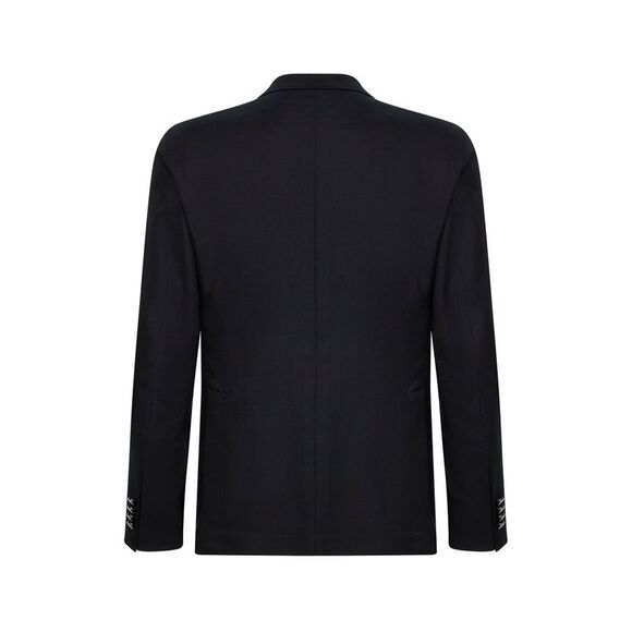 Tagliatore Men Black Stretch Virgin Wool Montecarlo Double-Breasted Blazer